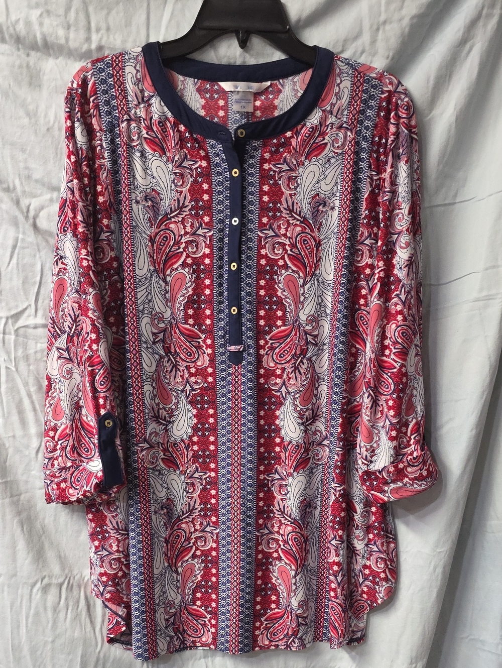 NYGÅRD 1X Red Paisley Tunic